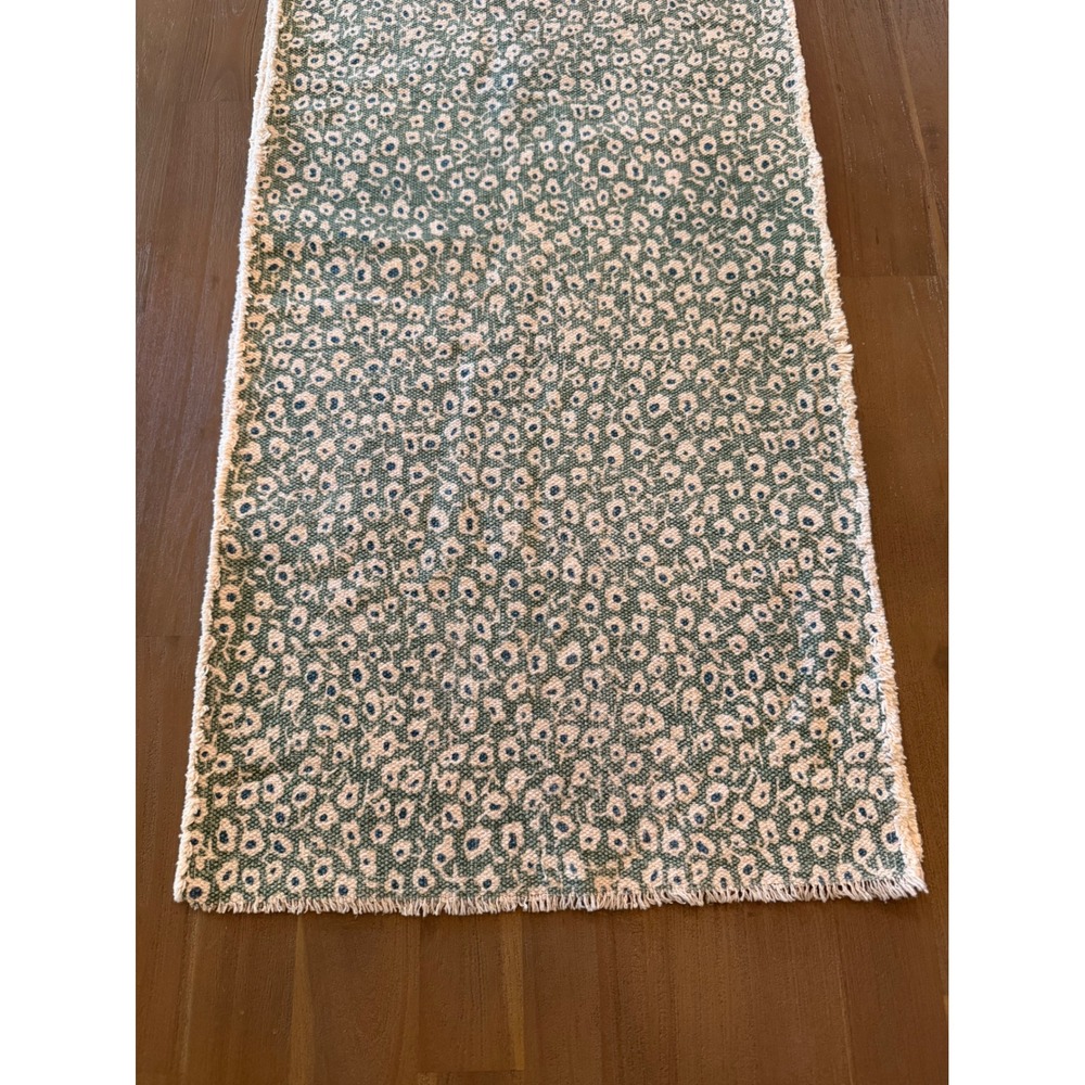 Rachel‎ Ashwell The Farmhouse Green Blue Floral Leopard 100% Cotton Table Runner